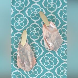 Kendra Scott Pale Pink and Gold Earrings